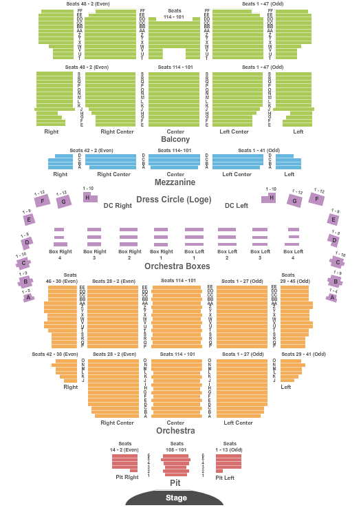 Wang Theater At The Boch Center Tina Fey Seating Chart